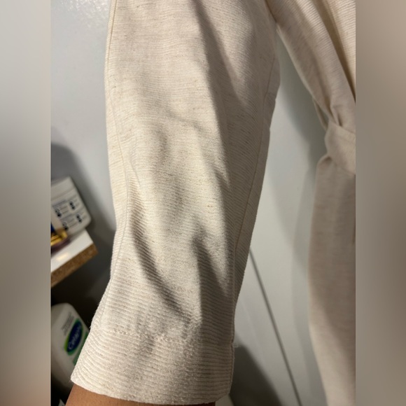 ZARA Cream Long Autumn Winter Coat - Picture 4 of 12